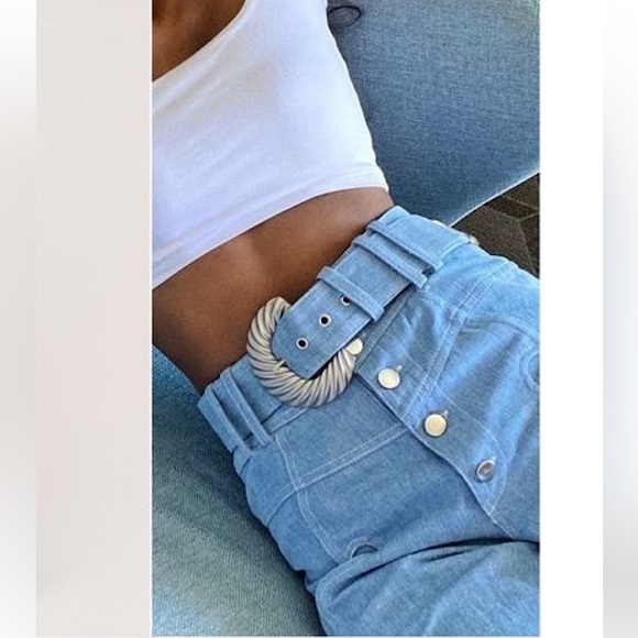 For Love And Lemons Pants - For Love And Lemons Light Blue Pants